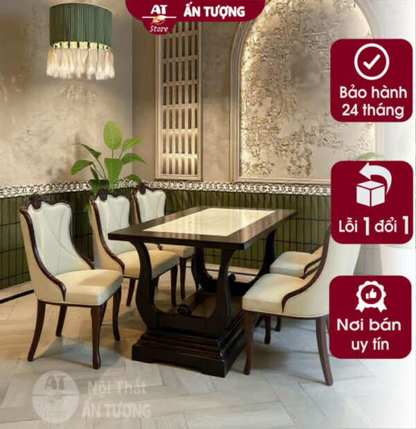 Bộ Bàn Ghế Ăn Tân Cổ Điển 6 Ghế đẹp cao cấp