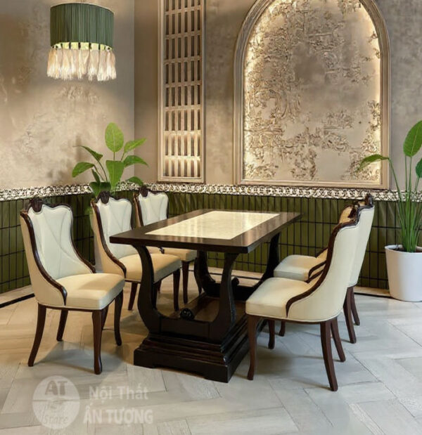 Bộ Bàn ghế nhà hàng sang trọng cao cấp AT6351 tại Nội Thất Ấn Tượng