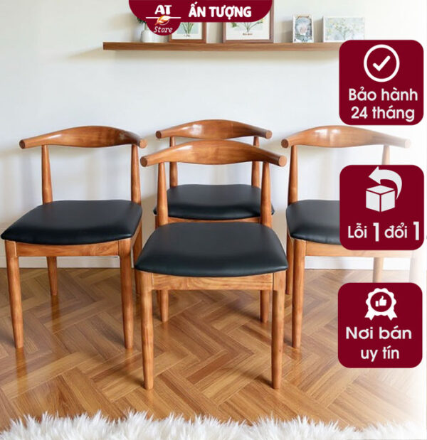 Ghế cafe nhà hàng giá rẻ gỗ AT2159 tại Nội Thất Ấn Tượng