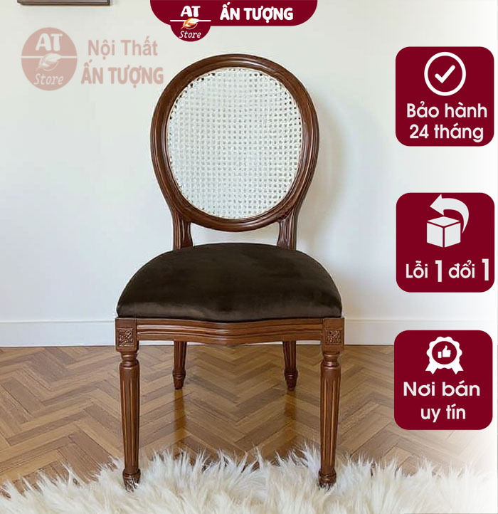 Ghế nhà hàng cổ điển vintage AT6391 tại Nội Thất Ấn Tượng