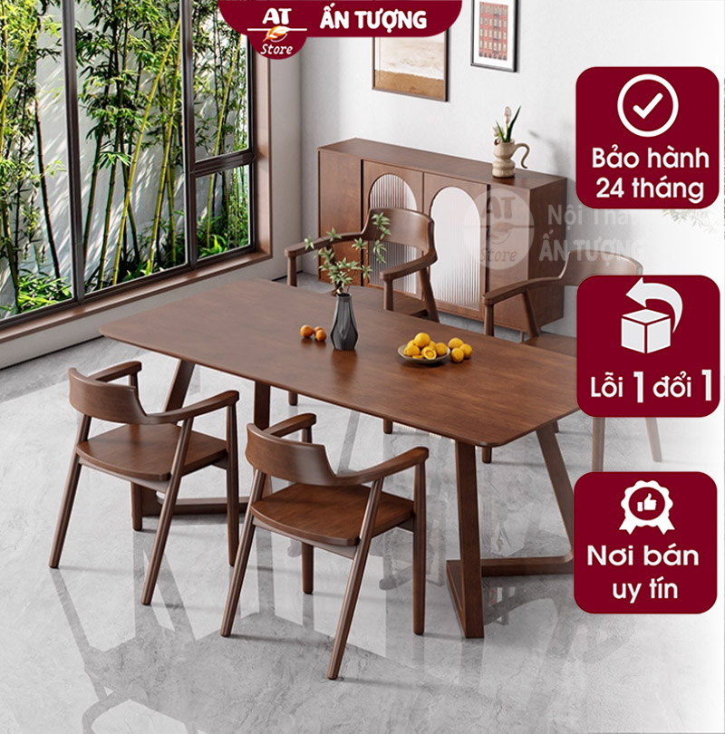 Bàn ăn 4 ghế sang trọng gia đình căn hộ đẹp giá rẻ AT8113 tại Nội Thất Ấn Tượng