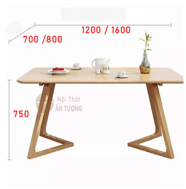 Bàn ăn gia đình đẹp giá rẻ gọn phù hợp 4-6 người chữ Z AT6314 tại Nội Thất Ấn Tượng