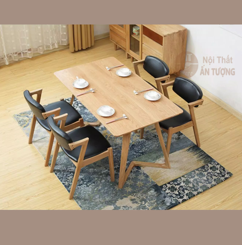 Bàn ăn gia đình đẹp giá rẻ phù hợp 4-6 người rẻ AT6314 Tại Nội Thất Ấn Tượng