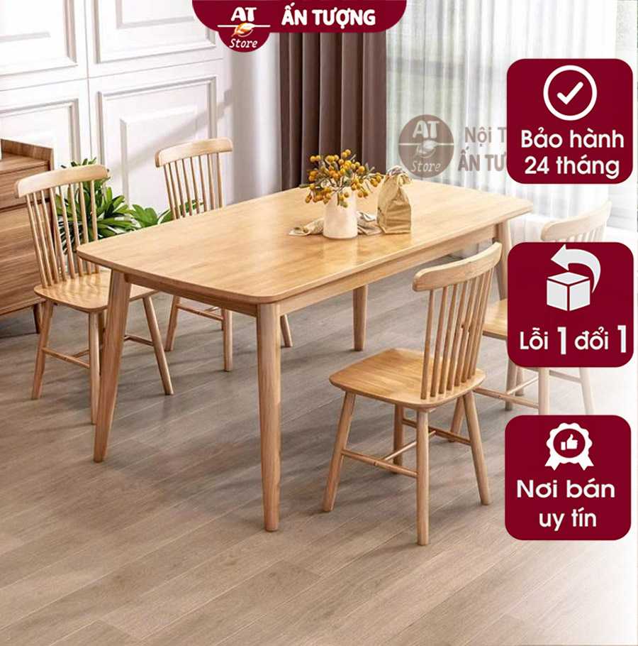 Bàn ghế ăn 4 người AT8935 Nội Thất Ấn Tượng