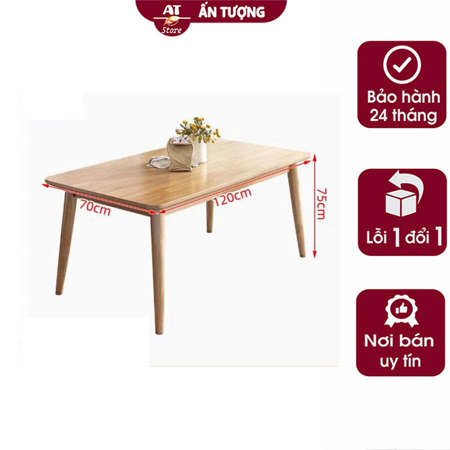 Bàn - Bàn ghế ăn 4 người gỗ nguyên khối nhỏ gọn sang trọng hiện đại đơn giản