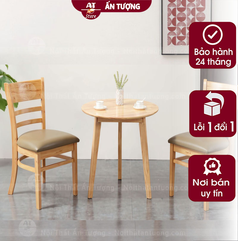 Bàn ghế nhà hàng cafe cabin bền AT3288 tại Nội Thất Ấn Tượng