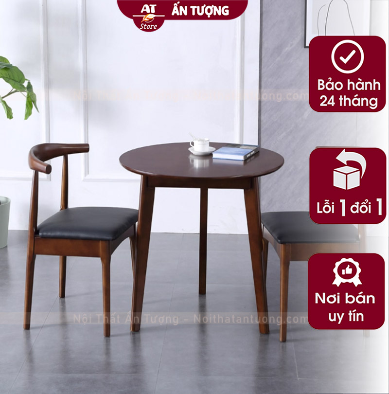 Bàn ghế nhà hàng đẹp độc đáo nhỏ gọn đẹp AT5119 tại Nội Thất Ấn Tượng