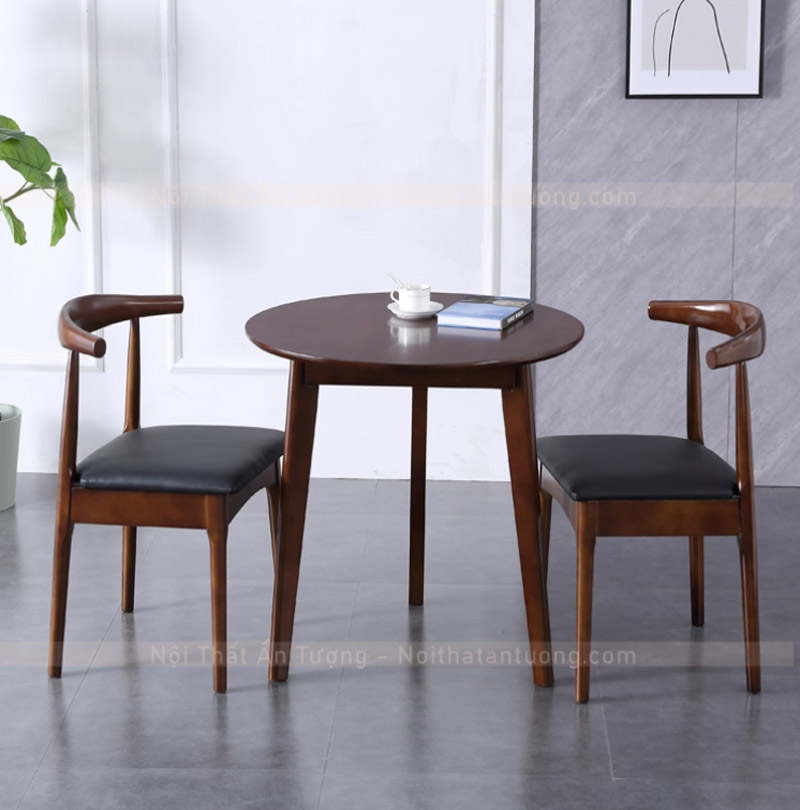 Bàn ghế nhà hàng đẹp độc đáo nhỏ gọn có thiết kế sản xuất AT5119