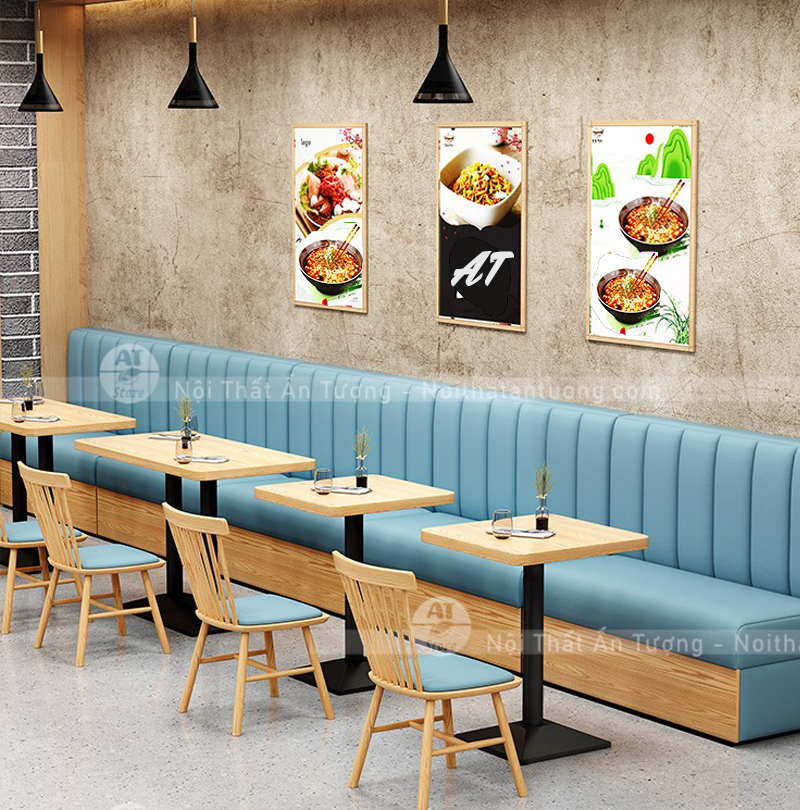 Bàn ghế nhà hàng bọc nệm đẹp giá rẻ đẹp phù hợp mọi không gian