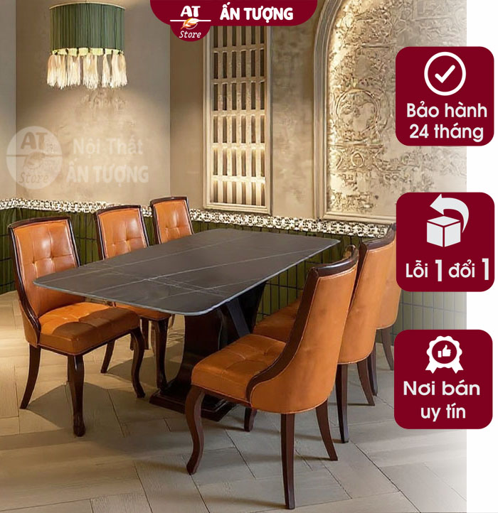 Bộ bàn ghế tân cổ điển sang trọng AT2263 tại Nội Thất Ấn Tượng