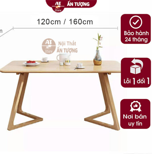 Bàn phòng ăn chung cư gia đình 4 ghế 6 ghế đẹp hiện đại AT3712 tại Nội Thất Ấn Tượng