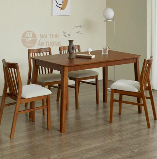 Bộ bàn ăn 4 ghế giá rẻ đẹp cho gia đình căn hộ AT2791 tại Nội Thất Ấn Tượng