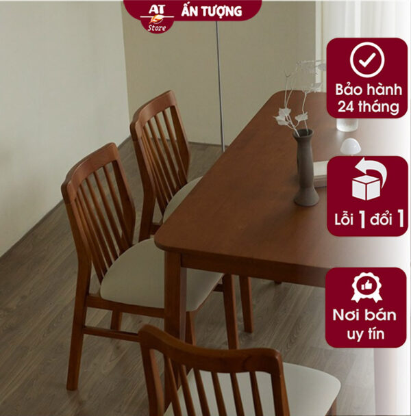Bộ bàn ăn 4 ghế cho gia đình căn hộ AT2791 tại Nội Thất Ấn Tượng