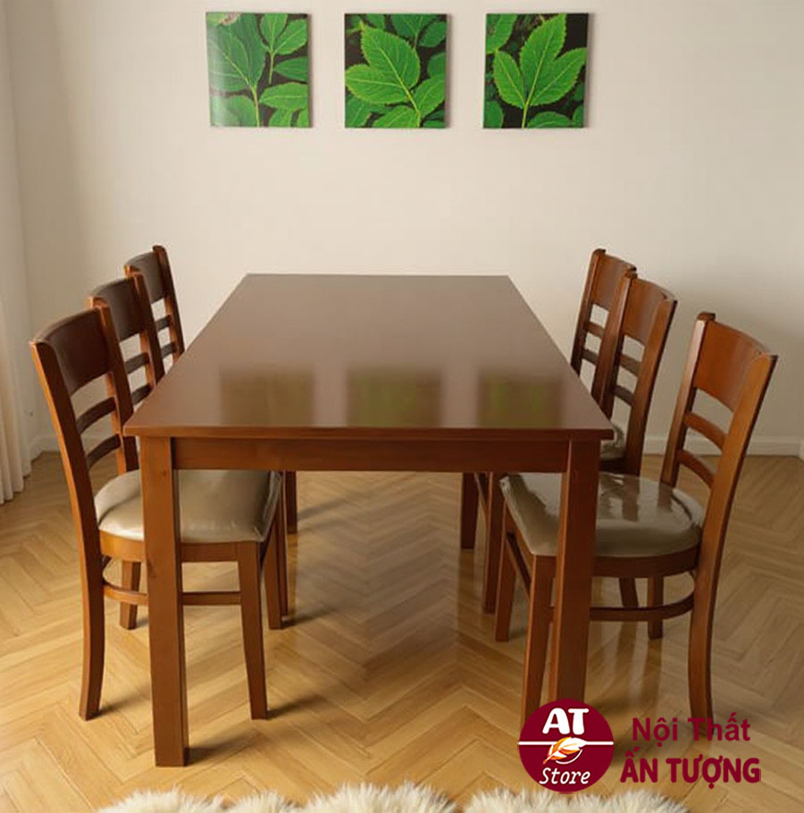 Bộ bàn ăn gia đình 6 ghế đẹp giá rẻ AT9914 Nội Thất Ấn Tượng