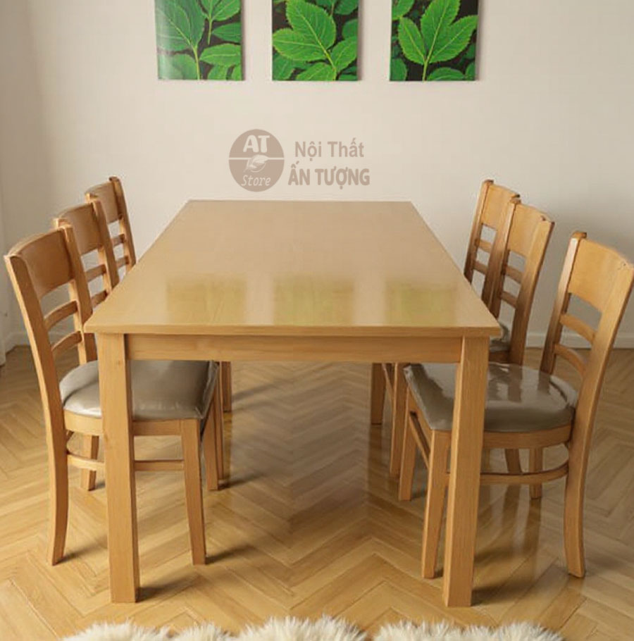 Bộ bàn ăn gia đình 6 ghế đẹp giá rẻ phòng ăn AT9914 Nội Thất Ấn Tượng