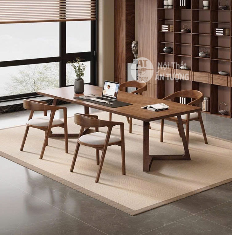 Bộ bàn ghế ăn gia đình 6 người sang trọng cao cấp căn hộ, phòng ăn AT5935 tại Nội Thất Ấn Tượng