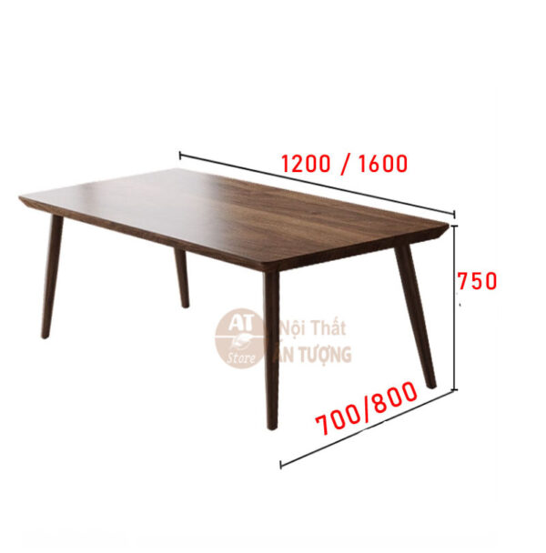 Bàn ăn gỗ Ash sang trọng cho căn hộ chung cư AT2894 tại Nội Thất Ấn Tượng