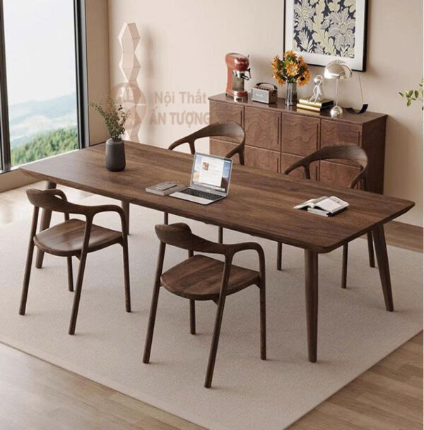 Bộ bàn ghế ăn gỗ Ash sang trọng cho căn hộ chung cư AT2894 tại Nội Thất Ấn Tượng
