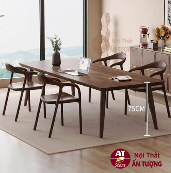 Bộ bàn ghế ăn gỗ Ash cho căn hộ chung cư AT2894 tại Nội Thất Ấn Tượng