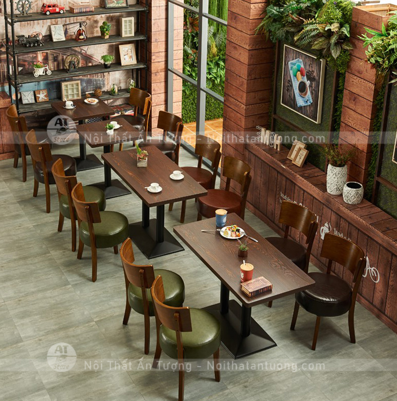 Bộ Bàn ghế nhà hàng quán ăn đẹp giá rẻ TPHCM AT4221