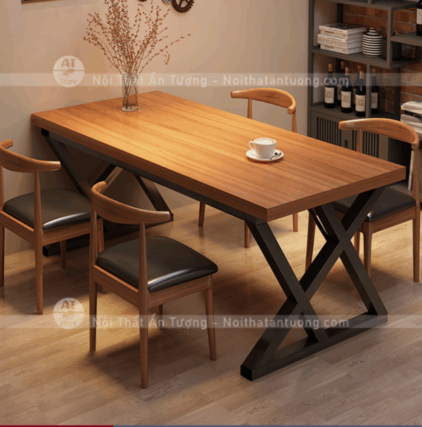 Bộ Bàn ghế nhà hàng, quán ăn, quán nhậu, quán bún phở AT7672 tại Nội Thất Ấn Tượng