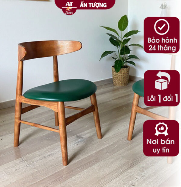 Ghế cafe trà sữa gỗ giá rẻ bền AT7274 tại Nội Thất Ấn Tượng
