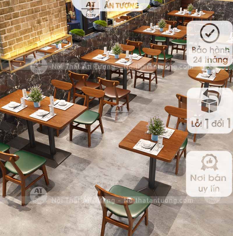 Bàn ghế lẩu nướng, quán nhậu, nhà hàng đẹp tốt AT6599 tại Nội Thất Ấn Tượng