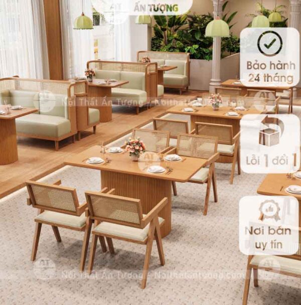 Bàn ghế nhà hàng, mì cay, căn tin: Tối giản, bền at7238 tại Nội Thất Ấn Tượng