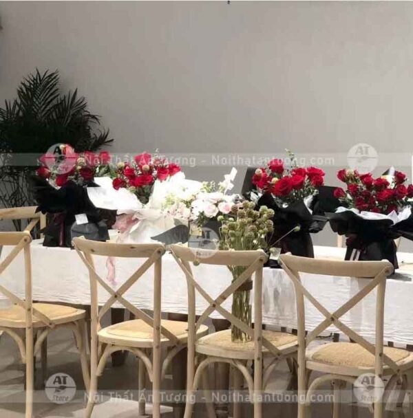Bàn ghế tiệc cưới, nhà hàng, quán nướng AT4169 đẹp rẻ tại Nội Thất Ấn Tượng