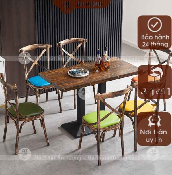 Bàn ghế tiệc cưới, nhà hàng, quán nướng AT4169 bền tại Nội Thất Ấn Tượng