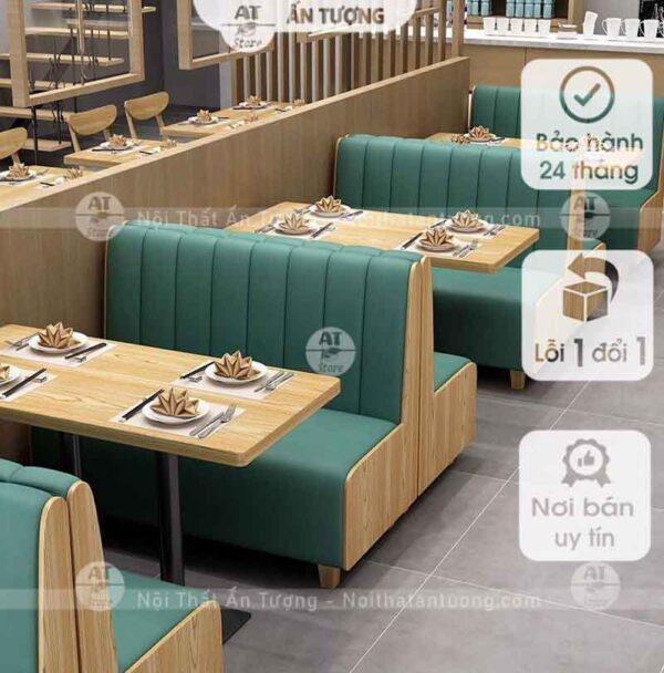 Sofa cafe nhà hàng, quán ăn nhanh, lẩu nướng AT7255 rẻ Tại Nội Thất Ấn Tượng