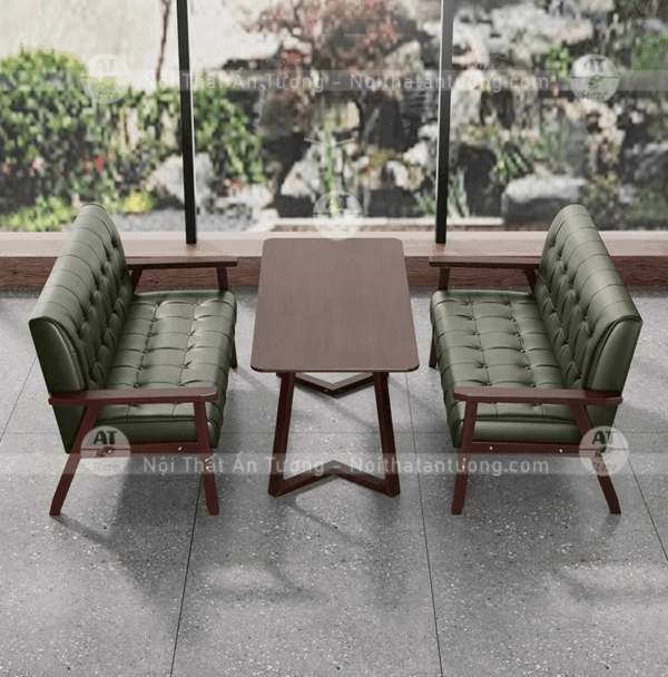 Sofa nhà hàng cafe, quán đồ ăn nhanh AT1595 tại Nội Thất Ấn Tượng