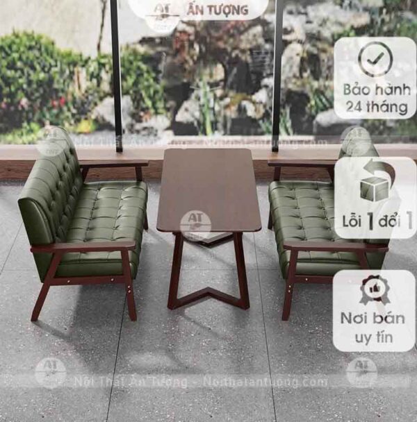 Sofa nhà hàng cafe, quán đồ ăn nhanh AT1595 rẻ tại Nội Thất Ấn Tượng