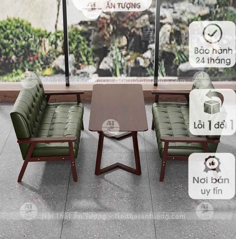 Sofa nhà hàng cafe, quán đồ ăn nhanh AT1595 rẻ tại Nội Thất Ấn Tượng