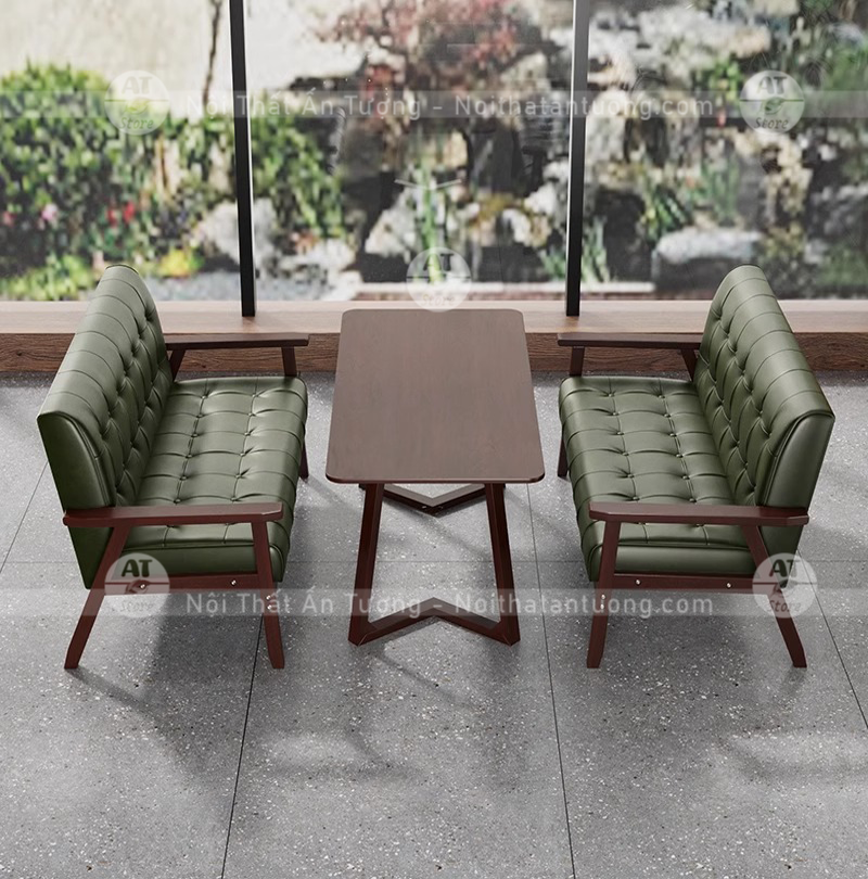 Sofa nhà hàng cafe, quán đồ ăn nhanh AT1595 tại Nội Thất Ấn Tượng