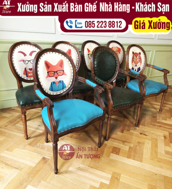 Ghế ăn nhà hàng cao cấp đẹp chất lượng louis - Nội Thất Ấn Tượng
