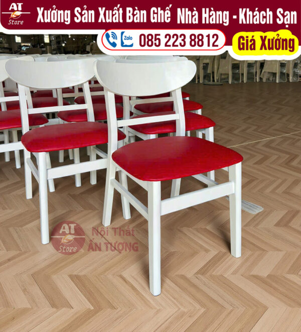 Ghế nhà hàng giá rẻ đẹp bằng gỗ AT7863 - Nội Thất Ấn Tượng