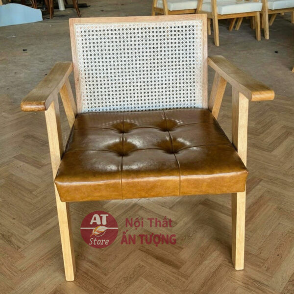 Ghế sofa nhà hàng đan mây AT3425 - Nội Thất Ấn Tượng