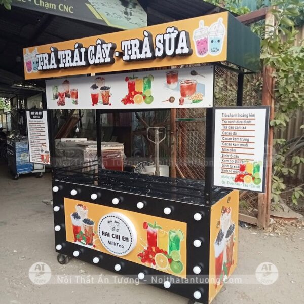 Tủ bán hàng lưu động để bán cafe trà sữa kích thước 1m2 x 60cm AT4222