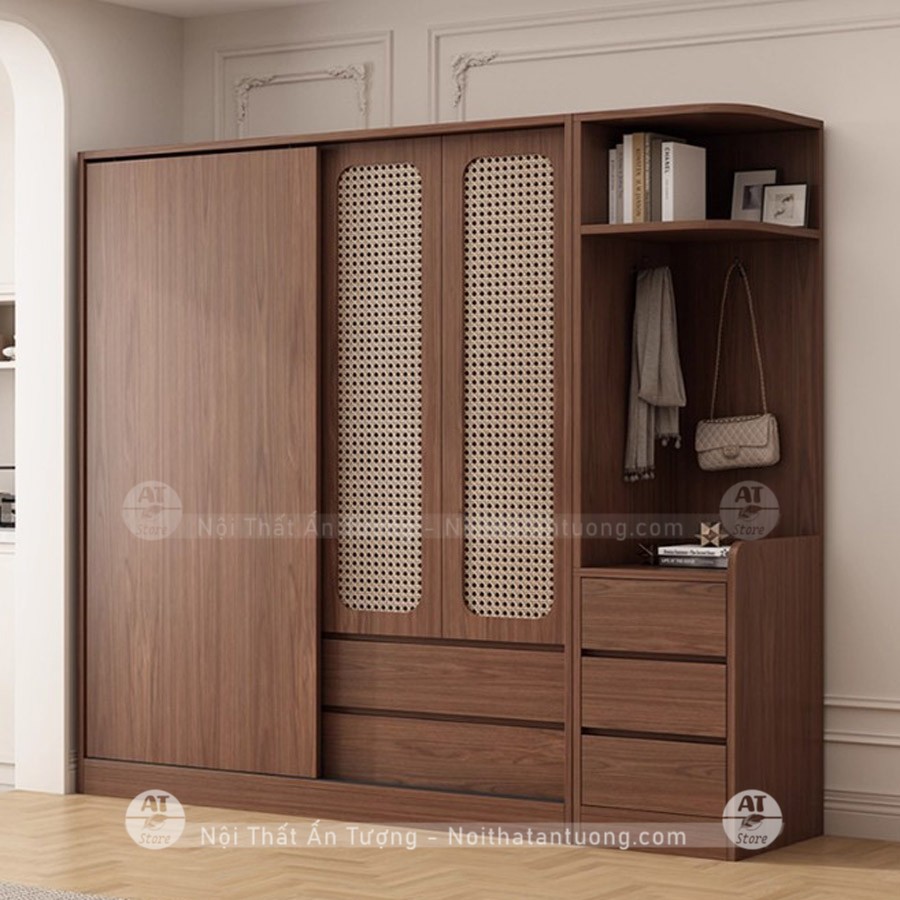 Tủ quần áo gỗ công nghiệp 2 cánh AT3355
