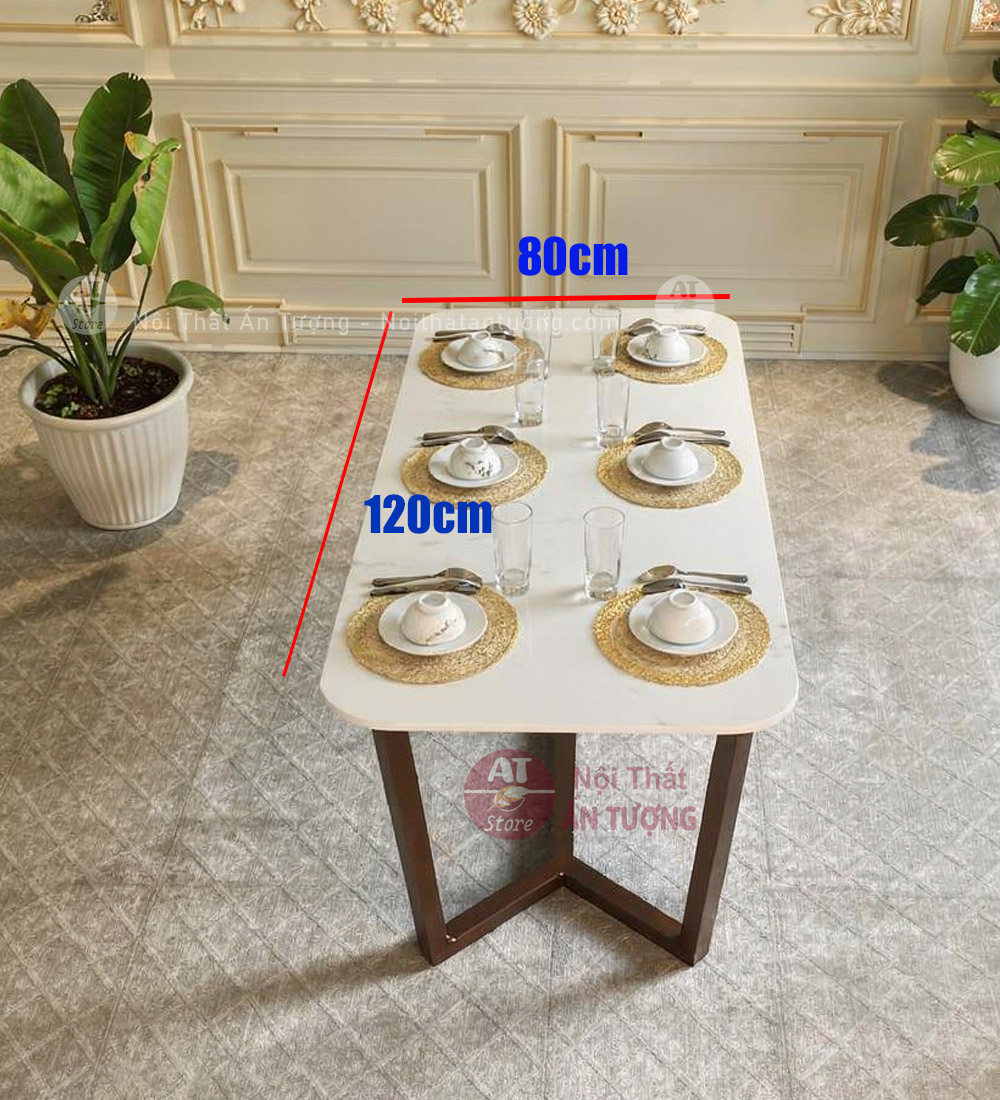 bàn mặt đá chân x 1m2x80